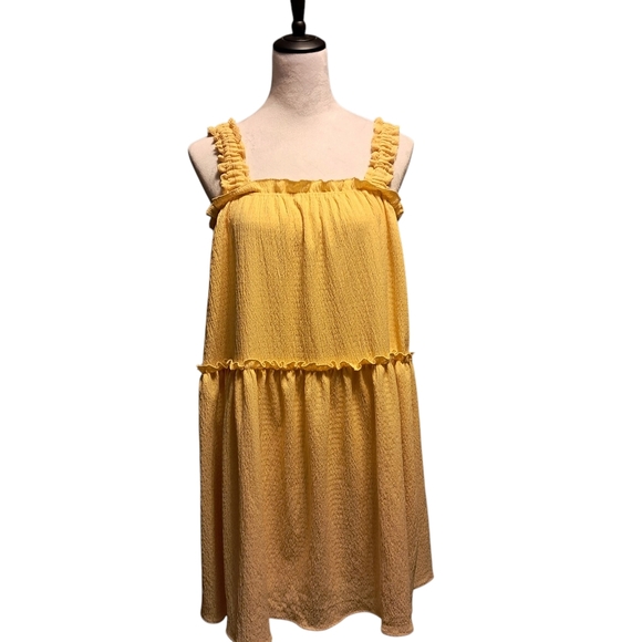 Sadie And Sage Yellow Babydoll Dress - Picture 1 of 4